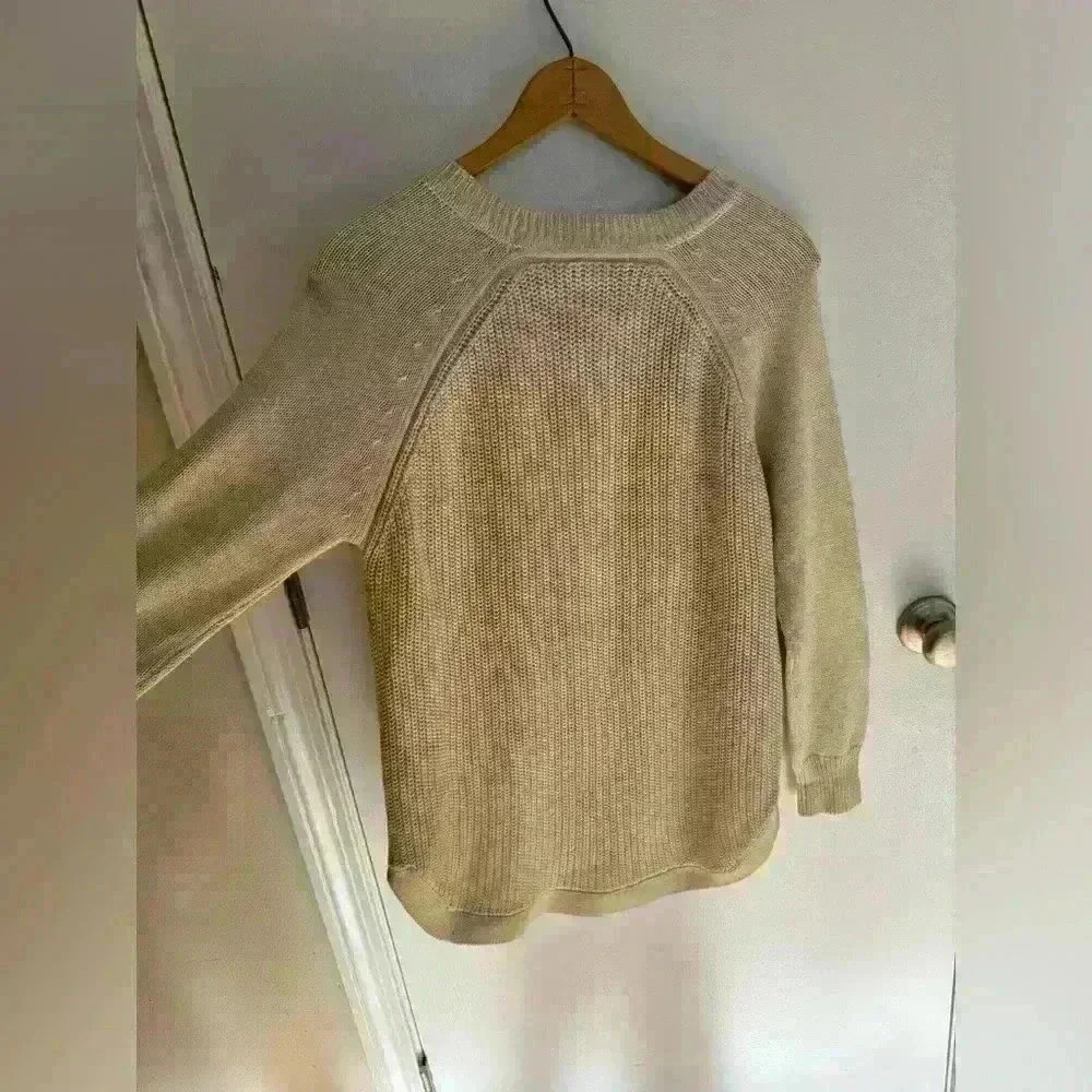 RD Style casual women’s knit sweater beige size Large oversized - Picture 10 of 13